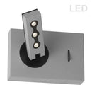 Dainolite Wall Sconce W/ Reading Lamp Silver Finish 479LEDW-SV