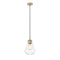 Fairfield Mini Pendant shown in the Brushed Brass finish with a Clear shade