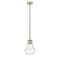 Fairfield Mini Pendant shown in the Brushed Brass finish with a Seedy shade