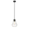 Fairfield Mini Pendant shown in the Matte Black finish with a Seedy shade