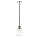 Fairfield Mini Pendant shown in the Polished Nickel finish with a Clear shade