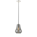 Fairfield Mini Pendant shown in the Polished Nickel finish with a Plated Smoke shade