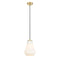 Fairfield Mini Pendant shown in the Satin Gold finish with a Matte White shade