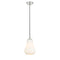 Fairfield Mini Pendant shown in the Brushed Satin Nickel finish with a Matte White shade