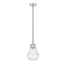 Fairfield Mini Pendant shown in the Brushed Satin Nickel finish with a Seedy shade