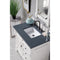 James Martin Brookfield 36" Bright White Single Vanity with 3 cm Charcoal Soapstone Quartz Top 147-V36-BW-3CSP