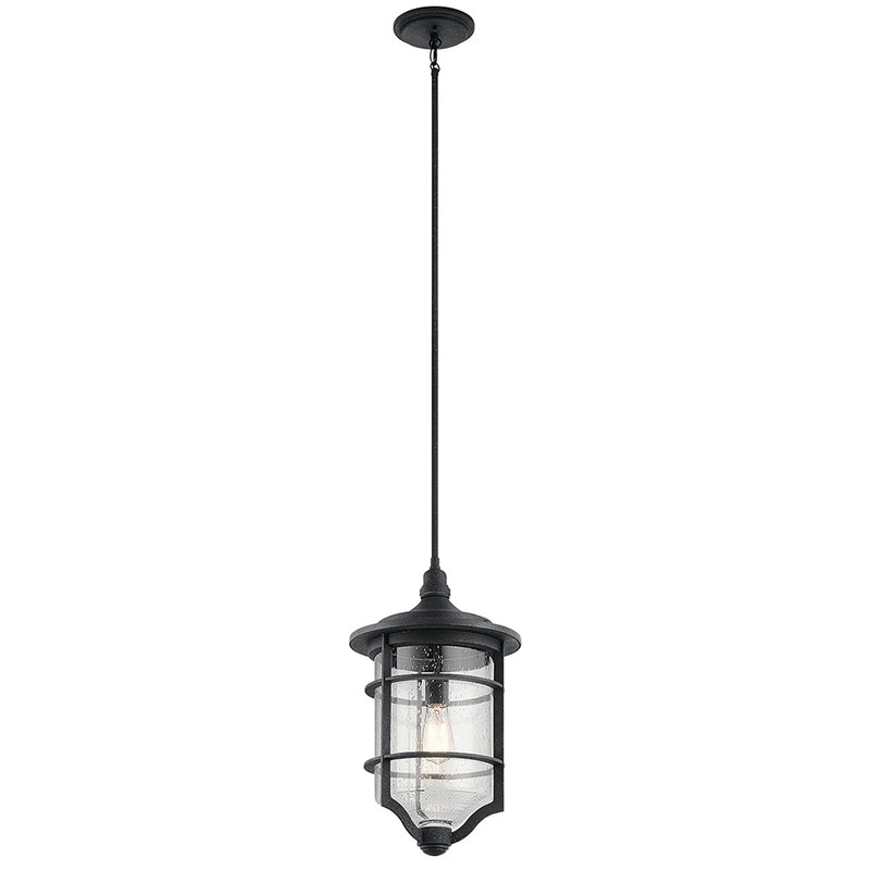 Kichler Royal Marine 1 Light Pendant Distressed Black 49145DBK