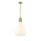 Amherst Pendant shown in the Brushed Brass finish with a Matte White shade