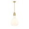 Amherst Pendant shown in the Satin Gold finish with a Matte White shade