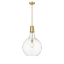 Amherst Pendant shown in the Satin Gold finish with a Clear shade