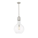 Amherst Pendant shown in the Brushed Satin Nickel finish with a Clear shade