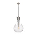 Amherst Pendant shown in the Brushed Satin Nickel finish with a Seedy shade