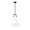 Haverhill Pendant shown in the Matte Black finish with a Matte White shade