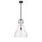 Haverhill Pendant shown in the Matte Black finish with a Seedy shade