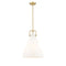 Haverhill Pendant shown in the Satin Gold finish with a Matte White shade