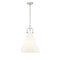 Haverhill Pendant shown in the Brushed Satin Nickel finish with a Matte White shade