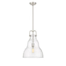 Haverhill Pendant shown in the Brushed Satin Nickel finish with a Seedy shade