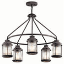 Kichler Ashland Bay 5 Light Chandelier Weathered Zinc 49667WZC