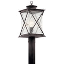 Kichler Argyle 1 Light Post Light with LED Bulb Weathered Zinc 49746WZCL18