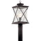 Kichler Argyle 1 Light Post Light with LED Bulb Weathered Zinc 49746WZCL18