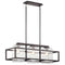 Kichler Wright 3 Light Linear Chandelier Weathered Zinc 49805WZC