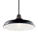 Kichler Pier 1 Light 16" Convertible Pendant Black 49993BK