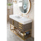 James Martin Columbia 48" Single Vanity Ash Gray Radiant Gold with Glossy White Composite Top 388-V48-AGR-RG-GW