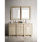 James Martin Bristol 60" Double Vanity Vintage Vanilla with 3 cm Classic White Quartz Top 157-V60D-VV-3CLW