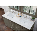 James Martin Metropolitan 60" Silver Oak Double Vanity with 3 cm Arctic Fall Solid Surface Top 850-V60D-SOK-3AF