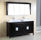 Bellaterra 60 Inch Double Sink Vanity 500410D-ES-WH-60D