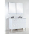 Bellaterra 48" Double Sink Vanity With White Carrara Top 500709-48D-WC
