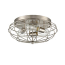 Innovations Lighting Muselet 3 Light Flush Mount Part Of The Austere Collection 510-3C-SN-LED