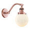 Beacon Sconce shown in the Antique Copper finish with a Matte White shade