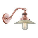 Halophane Sconce shown in the Antique Copper finish with a Clear Halophane shade