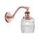 Colton Sconce shown in the Antique Copper finish with a Clear Halophane shade