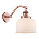 Bell Sconce shown in the Antique Copper finish with a Matte White shade