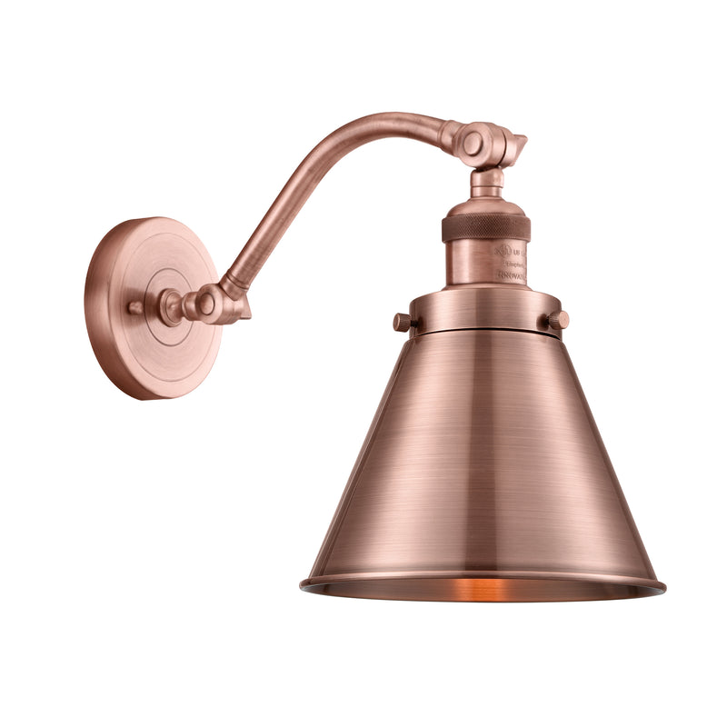 Appalachian Sconce shown in the Antique Copper finish with a Antique Copper shade