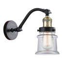 Canton Sconce shown in the Black Antique Brass finish with a Clear shade