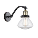 Olean Sconce shown in the Black Antique Brass finish with a Clear shade