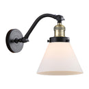 Cone Sconce shown in the Black Antique Brass finish with a Matte White shade