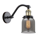 Bell Sconce shown in the Black Antique Brass finish with a Plated Smoke shade