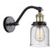 Bell Sconce shown in the Black Antique Brass finish with a Seedy shade