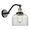 Bell Sconce shown in the Black Antique Brass finish with a Clear shade