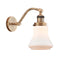 Bellmont Sconce shown in the Brushed Brass finish with a Matte White shade