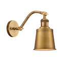 Addison Sconce shown in the Brushed Brass finish with a Brushed Brass shade