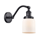 Bell Sconce shown in the Matte Black finish with a Matte White shade