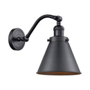 Appalachian Sconce shown in the Matte Black finish with a Matte Black shade