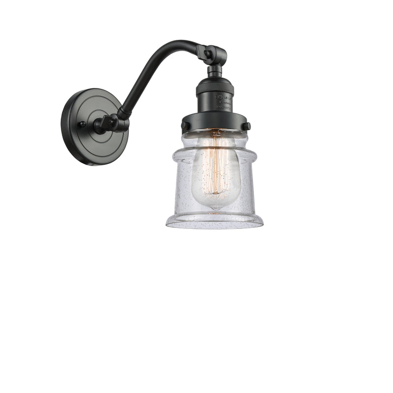 Canton Sconce shown in the Oil Rubbed Bronze finish with a Seedy shade