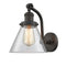 Cone Sconce shown in the Oil Rubbed Bronze finish with a Clear shade