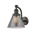 Cone Sconce shown in the Oil Rubbed Bronze finish with a Plated Smoke shade